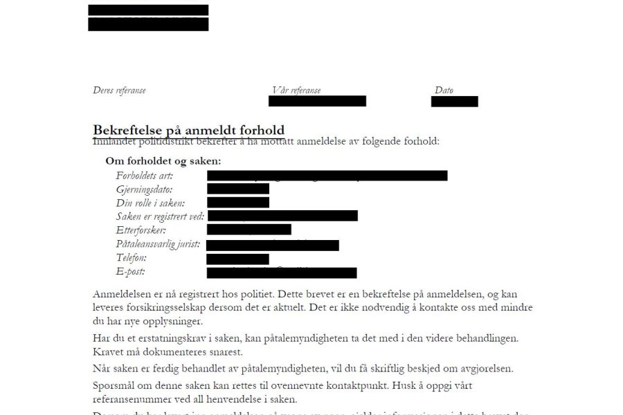 Report concerning the harassment campaign