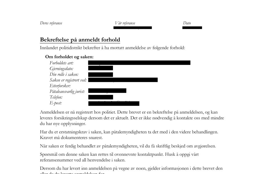 Report concerning the harassment campaign